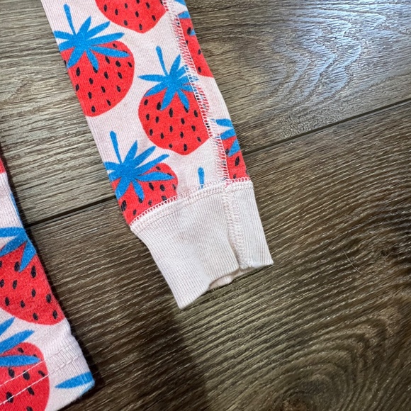 Hanna Andersson Girls Long John Hanna Jams Strawberry, Size 5,  Organic Cotton - Picture 7 of 13